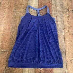 Cabi work out two layered tank with built in bra in blue -M